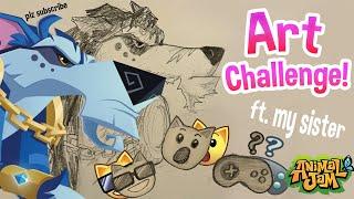 Art Challenge ft. my sister  Animal Jam