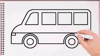 How to Draw Van for Kids Learn Drawing a Van Easy and Step by Step for Kids