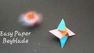 Paper Beyblade l Spinning top paper l paper crafts without glue easy