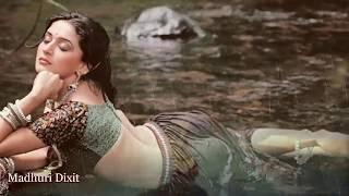 Madhuri Dixit awesome moments wet saree