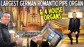 LARGEST GERMAN ROMANTIC PIPE ORGAN & 4 HOUSE ORGANS KEVELAER GERMANY - SCOTT BROTHERS DUO ON TOUR