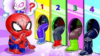 Challenge of Spider Man Baby Looks For Ghost Spider  Marvels Spidey and his Amazing Friends