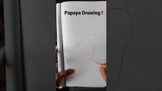 Papaya Drawing#shorts #Arsh Arty World #पापीते का चित्र #pencil drawing 