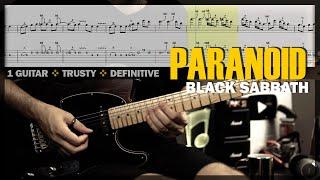 Paranoid  Guitar Cover Tab  Guitar Solo Lesson  Backing Track with Vocals  BLACK SABBATH