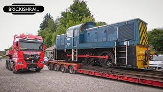 Class 14 D9529s Low Loader Arrival for 14s at 60 - Ecclesbourne Valley Railway - 250724