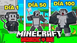 Sobreviví 100 DÍAS siendo un MONO en Minecraft HARDCORE