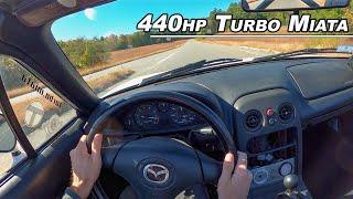 440hp Turbo 1994 Mazda Miata POV Drive Binaural Audio