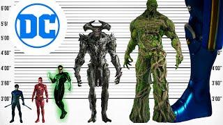 DC - Сравнение размеров  Крупнейшие персонажи вселенной детективных комиксов 