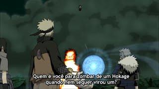 Naruto em Modo Sennin acerta Obito com Odama Rasengan