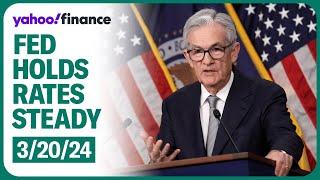 Fed Chair Powell delivers remarks after the Federal Reserves decision to hold rates steady