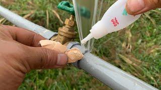 Do you want to know this plumbers secret trick fix leaky metal water lock with PVC and super glue