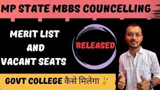 Mopup round mp mbbs Councelling  Merit list and vacant seats 