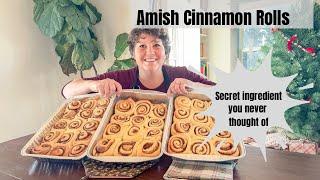 Amish Cinnamon Roll Recipe SECRET INGREDIENT that makes them softer than ever. + Christmas recipes