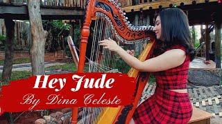 The Beatles - Hey Jude - Harp Cover Dina Celeste