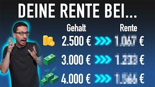 Diese RENTE bekommst DU bei 2500€3000€4000€ Gehalt  NEUE Zahlen 2024 Rente