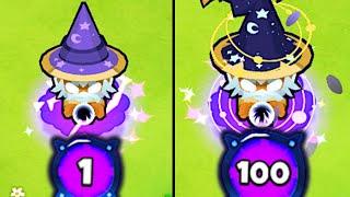 Level 1 Vs. MAX Level 100 WIZARD Paragon Bloons TD 6