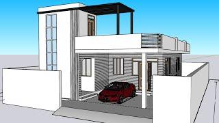 Simple House Design in Sketchup Tutorial  For Sketchup Beginners