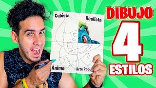 DIBUJO EN 4 ESTILOS DIFERENTE A BULBASAUR  REALISTA ANIME POP ART Y CUBISTA HaroldArtist