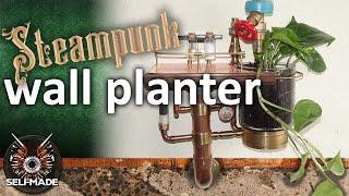 Steampunk plant rack  wall planter DIY industrial style