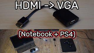 HDMI auf VGA AdapterKonverter Test mit Notebook Playstation 4 und Nokia Streaming Box 8000