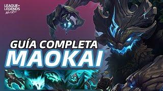 GUÍA COMPLETA DE MAOKAI EN WILD RIFT HABILIDADES COMBOS BUILDS PRO TIPS JUGABILIDAD Y MÁS.