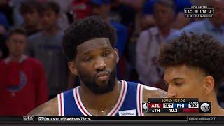 Joel Embiid chokes and MISSES BOTH FREE THROWS after HISTORIC Hawks comeback  Hawks vs 76ers Game 5