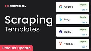 Web Scraping Templates Scheduling and Parsing Features  Smartproxy Product Update
