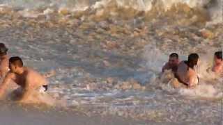 Swimmer caught in the undertow current at 2011 at Cabo San Lucas