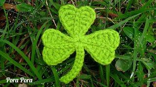 Crochet Shamrock I Crochet Leaves I Crochet 3 Leaf Clover