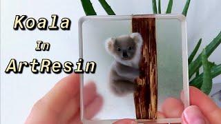 Koala Bear Painting in layers of Resin 