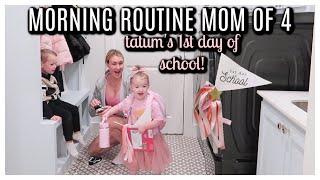*NEW* MORNING ROUTINE MOM OF 4 2024  TATUMS 1ST DAY OF PRESCHOOL  SCHOOL MORNING ROUTINE 2024