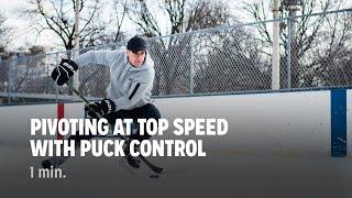 Pivoting at Top Speed with Puck Control