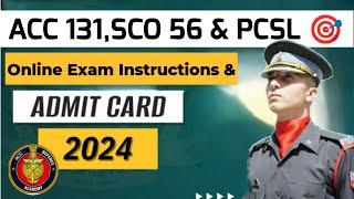 ACC 131SCO 56 PSCL ADMIT CARD & EXAM INSTRUCTIONS  ACC 131 Online Exam Instructions