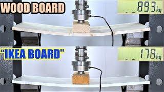 Ikea Board Vs. Real Wood Which is Stronger? Hydraulic Press Test