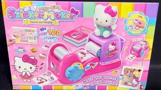 9 Minutes Satisfying with Unboxing Hello Kitty Sticker Maker  ASMR