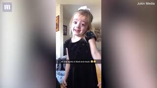Little girls cries and cant explain why shes sad in funny video