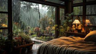 SOOTHING RAIN SOUND at the forest make you sleep well  Goodbye insomnia with Rain