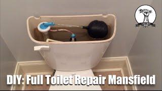 DIY Easy Leaky Toilet Full Repair - Mansfield