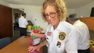 PBSO Volunteer Unit Fills Backpacks with School Supplies.