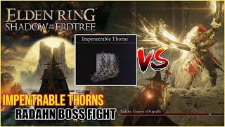 Elden Ring Radahn Boss 3minutes kill Impenetrable Thorns Cheese Build Shadow of the Erdtree