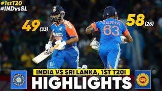 India vs Sri Lanka 1st T20 Cricket Match Full Highlights Cricket Live Highlights 2772024