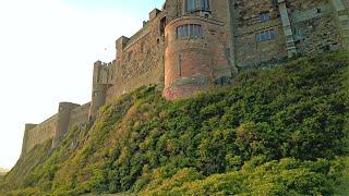 Bamburgh Castle Village and Beach Walk English Countryside 4K