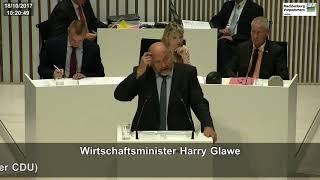 18.10.2017 Wirtschaftsminister Harry Glawe CDU-Fraktion Landtag M-V Aktuelle Stunde