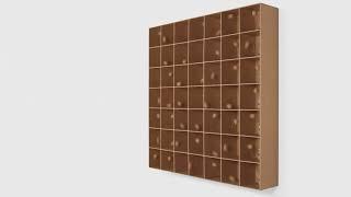 Zimoun  49 prepared dc-motors cork balls mdf boxes 13x13x13 cm 2015