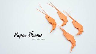 Paper Shrimp - Origami Shrimp - How To Make A Paper Shrimp - Paper Craft - DIY