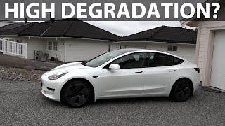 Tesla Model 3 SR+ LFP degradation test after 60k km