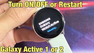 Galaxy Active 12 How to Turn ONOFF & Restart