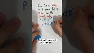 Finding the growth rate of a population #math #exponential #logarithm #algebra