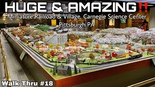 HUGE & AMAZING Model Train Layout - Carnegie Science Center Pittsburgh PA