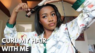 EFFORTLESS CURLS ON SHORT RELAXED HAIR  BOB CUT HAIRSTYLE  ALLABOUTASH